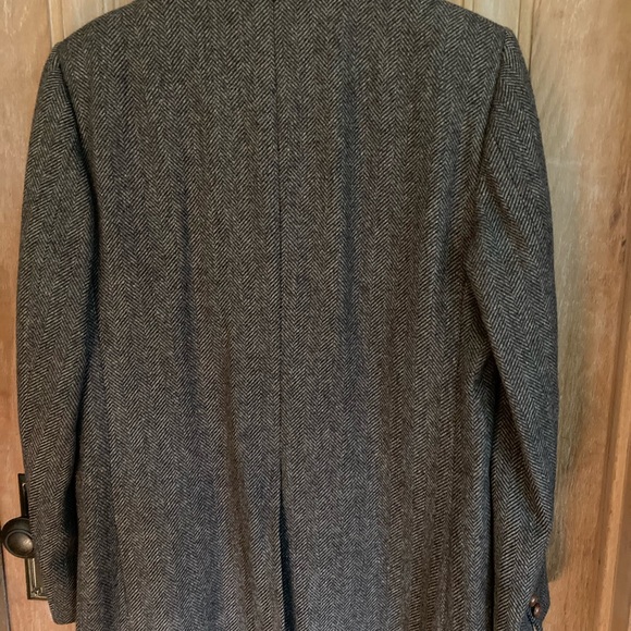 Vintage Benchley Limited Classic Wool Tweed Blazer Leather Wrapped Buttons - Picture 6 of 8